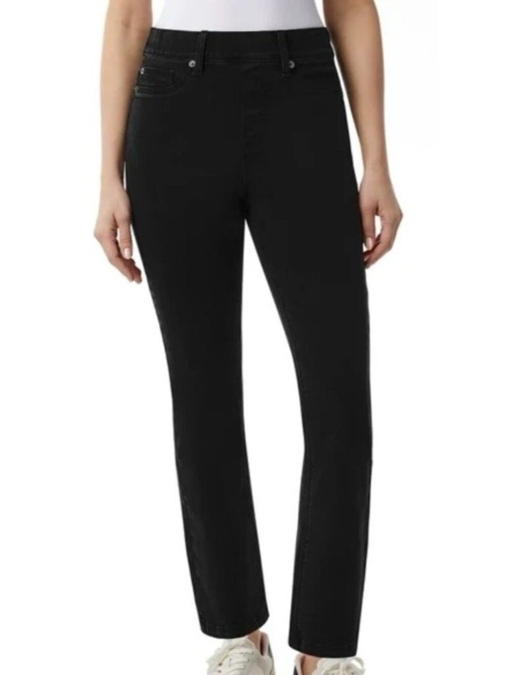 NWT 32 Degrees Heat Women's M Black Pants Straight 5 Pockets